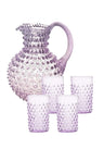 Lilac Dew Drop Jug with 4 Tumblers