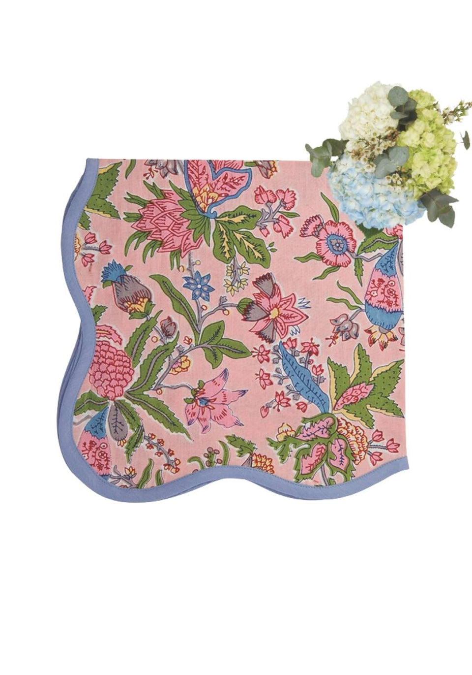 Lilly Rose Scalloped Napkins - Set of 4 - Casa by Josephine Jenno
