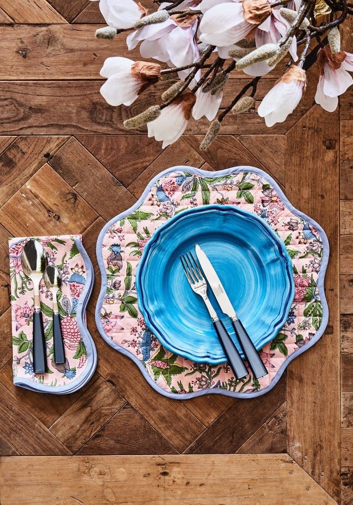 Lilly Rose Scalloped Napkins - Set of 4 - Casa by Josephine Jenno