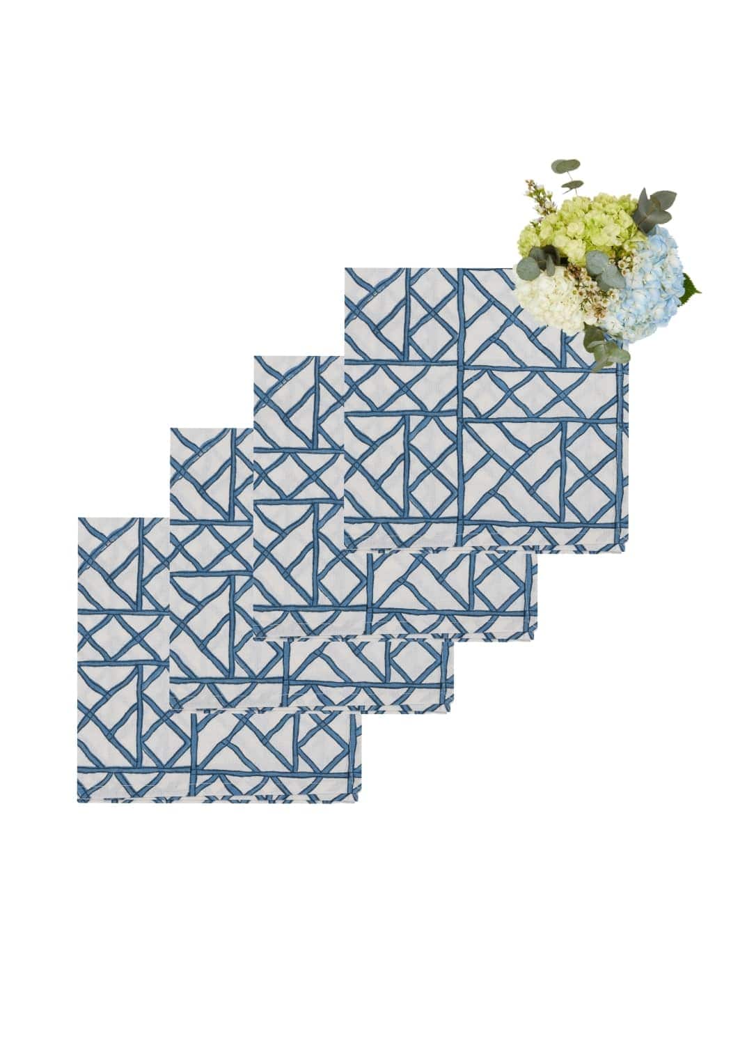 Lily's Blue Bamboo Breeze Napkins - Set of 4 - Casa by Josephine Jenno