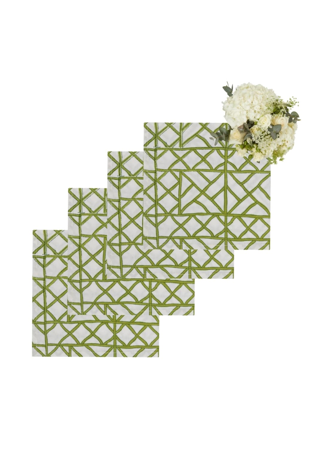 Lily's Green Bamboo Grove Napkins - Set of 4 - Casa by Josephine Jenno