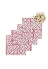 Lily's Pink Bamboo Lattice Napkins - Set of 4 - Casa by Josephine Jenno