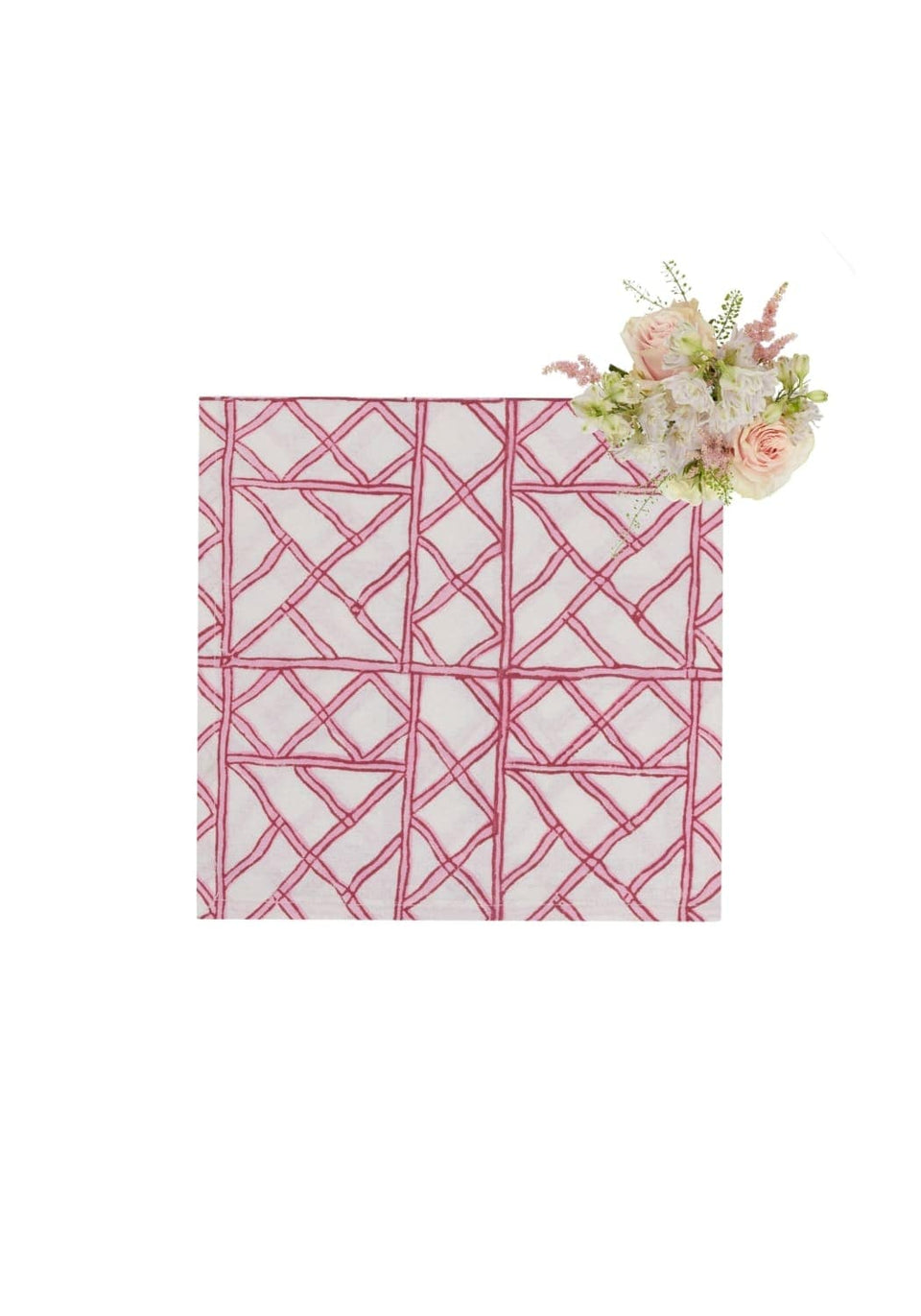 Lily's Pink Bamboo Lattice Napkins - Set of 4 - Casa by Josephine Jenno
