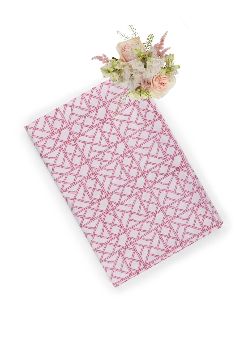 Lily's Pink Bamboo Lattice Tablecloth - Casa by Josephine Jenno