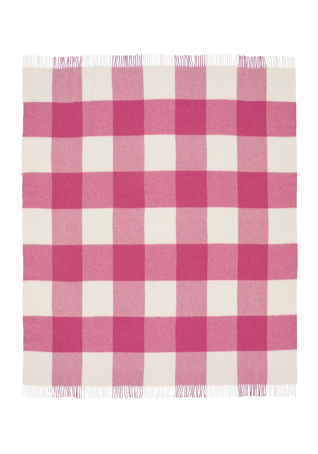 Lucy's Raspberry Checker Throw - Casa by Josephine Jenno