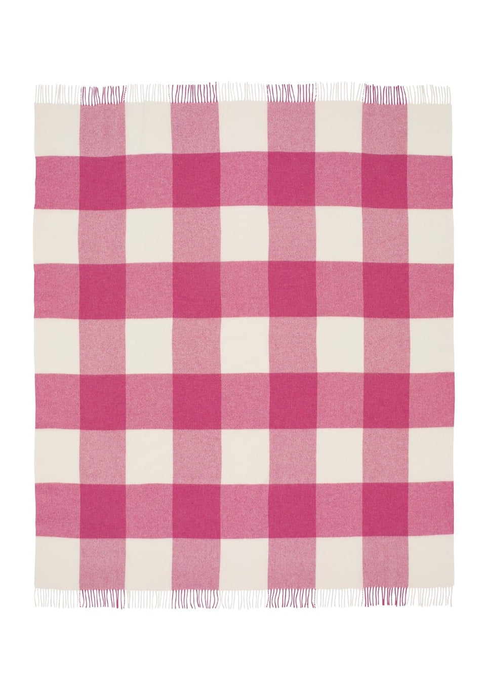 Lucy's Raspberry Checker Throw - Casa by Josephine Jenno
