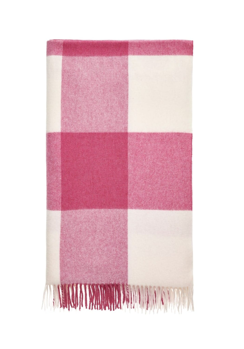 Lucy's Raspberry Checker Throw - Casa by Josephine Jenno