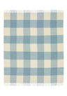 Lucy's  Sky Blue Checker Merino Throw Blanket