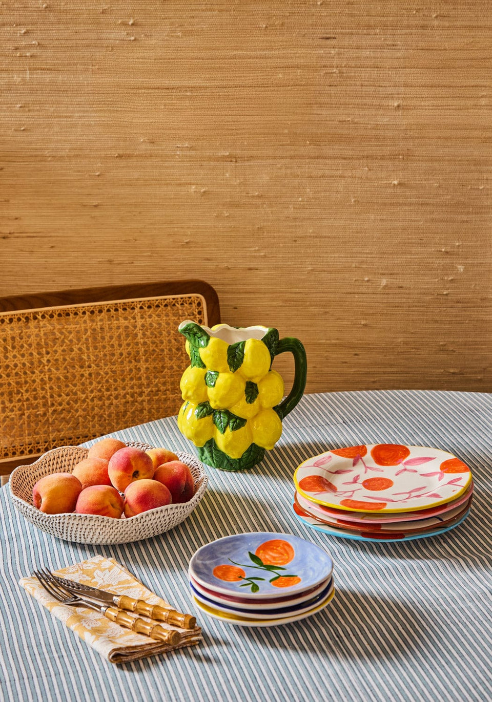Lunch Plates Lunch Plates Twig Oranges  - Set of 4
