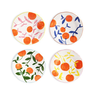 Lunch Plates Twig Oranges x 4