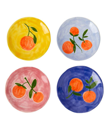 Peaches and Keen Plates After Matisse - Set of 4