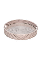 Majesty Rattan Serving Tray - Pink - Casa by Josephine Jenno
