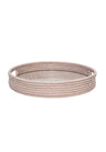 Majesty Rattan Serving Tray - Pink