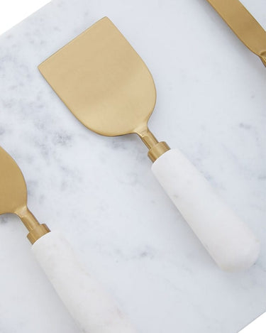 Marble Cheese Set with Handle