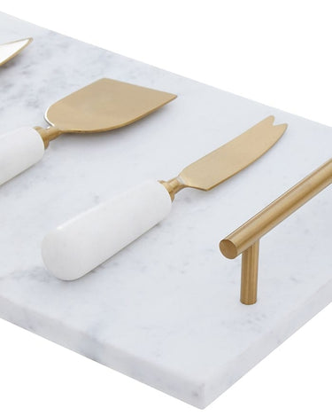 Marble Cheese Set with Handle