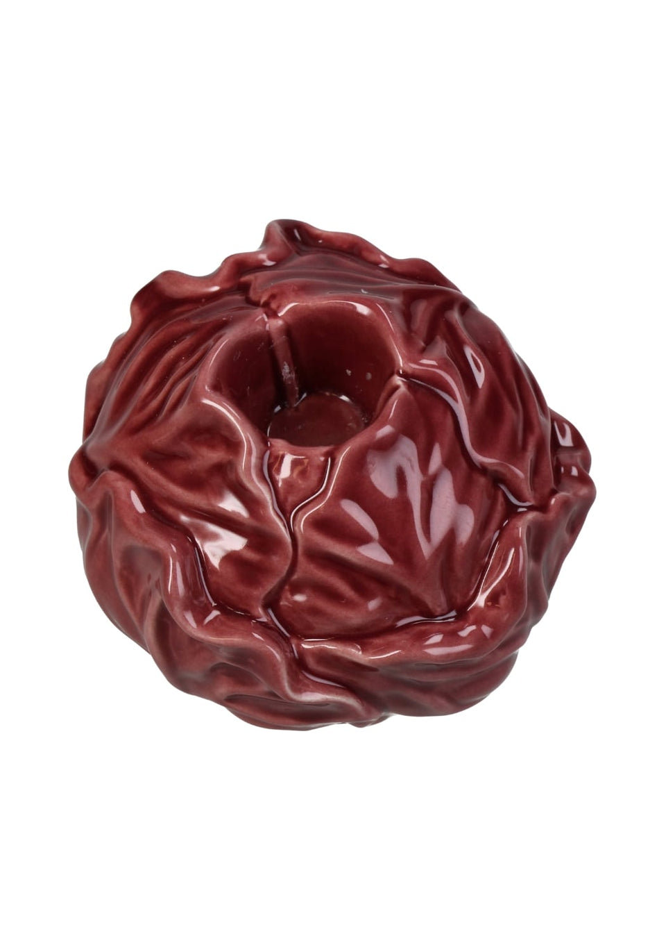 Maroon Cabbage Candle Holder - Casa by Josephine Jenno