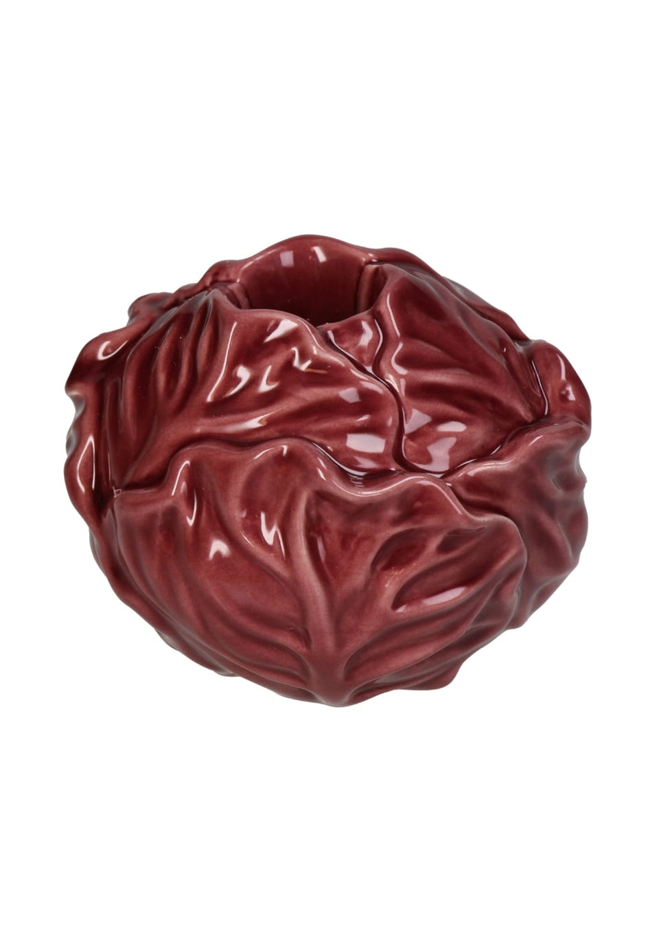Maroon Cabbage Candle Holder - Casa by Josephine Jenno