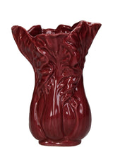Maroon Coloured Cabbage Leaf Vase - Casa by Josephine Jenno