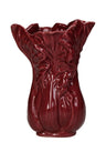 Maroon Coloured Cabbage Leaf Vase