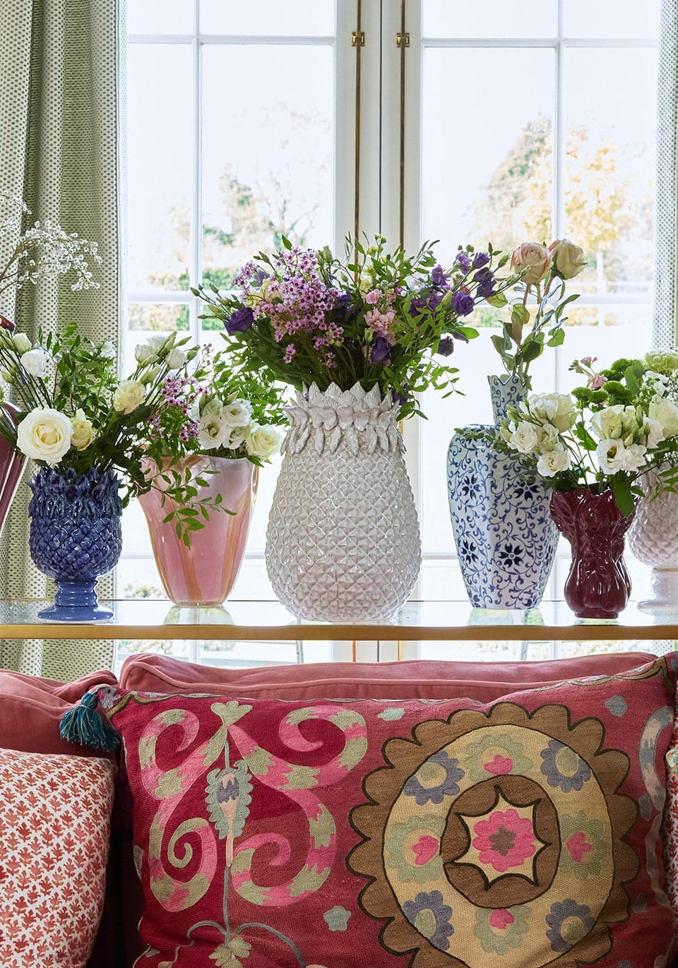 Maroon Coloured Cabbage Leaf Vase - Casa by Josephine Jenno