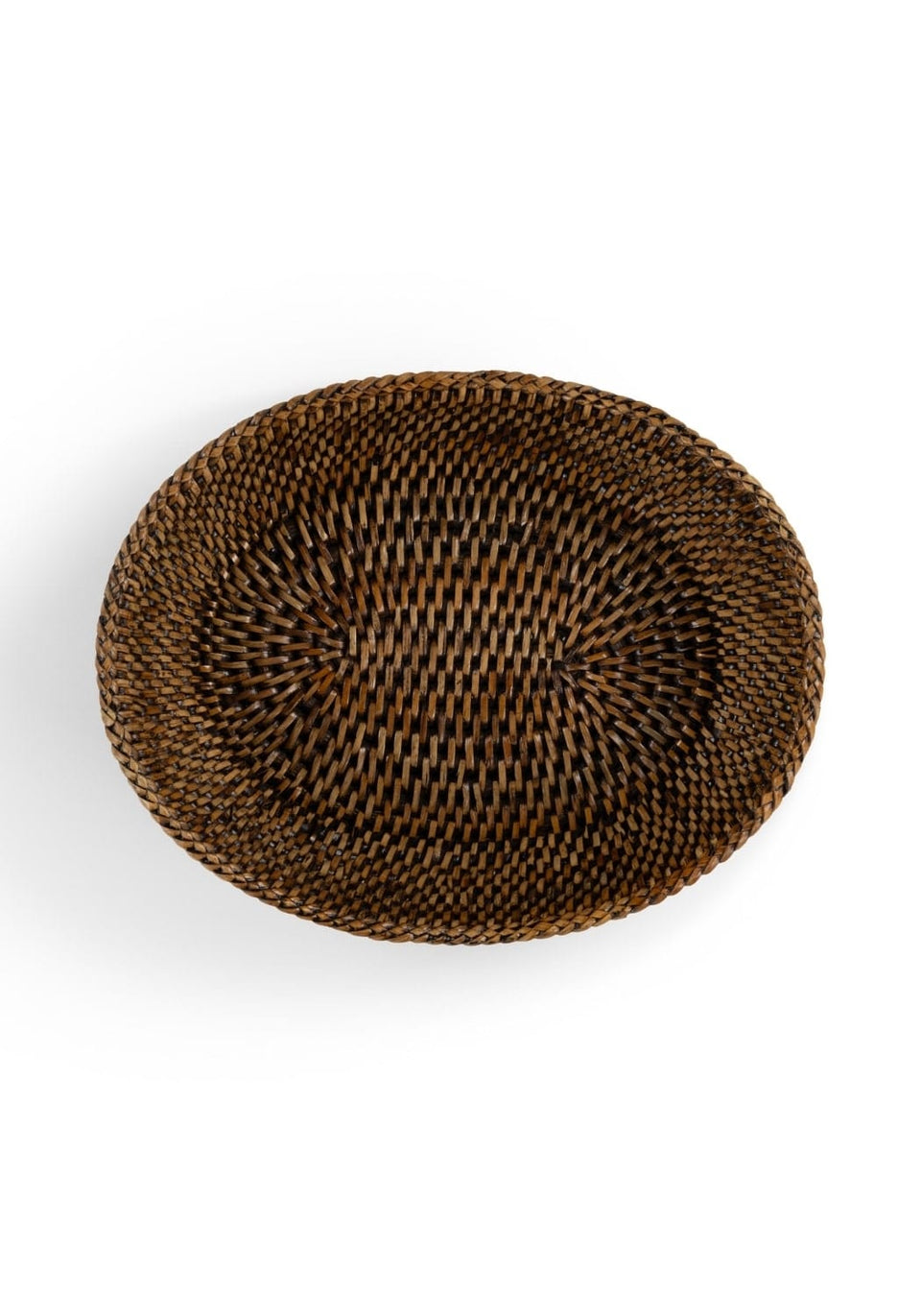 Mayfair Rattan Trinket Tray Hold All Basket in Brown Colour - Casa by Josephine Jenno