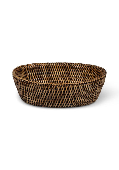Mayfair Rattan Trinket Tray Hold All Basket in Brown Colour