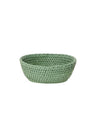 Mayfair Tray Hold All Rattan Basket in Green