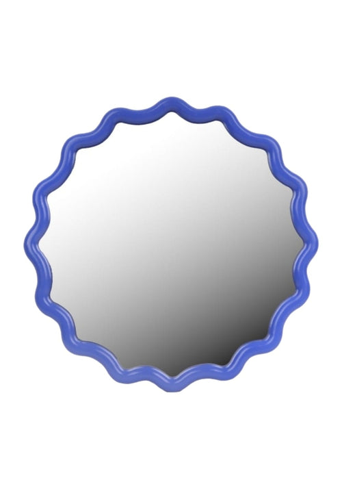 Daisy Scallop Mirror - Cobalt