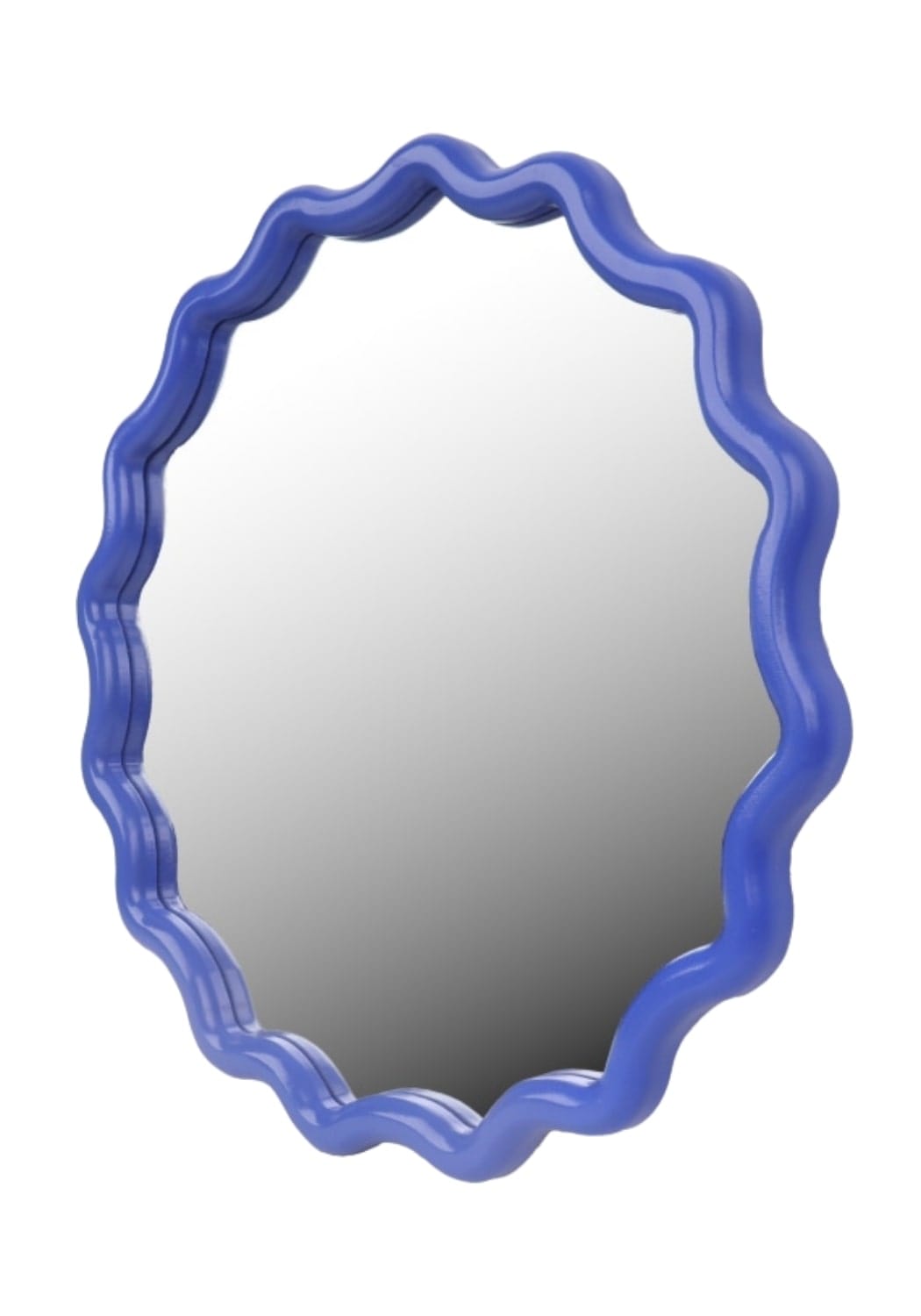 Daisy Scallop Mirror - Cobalt