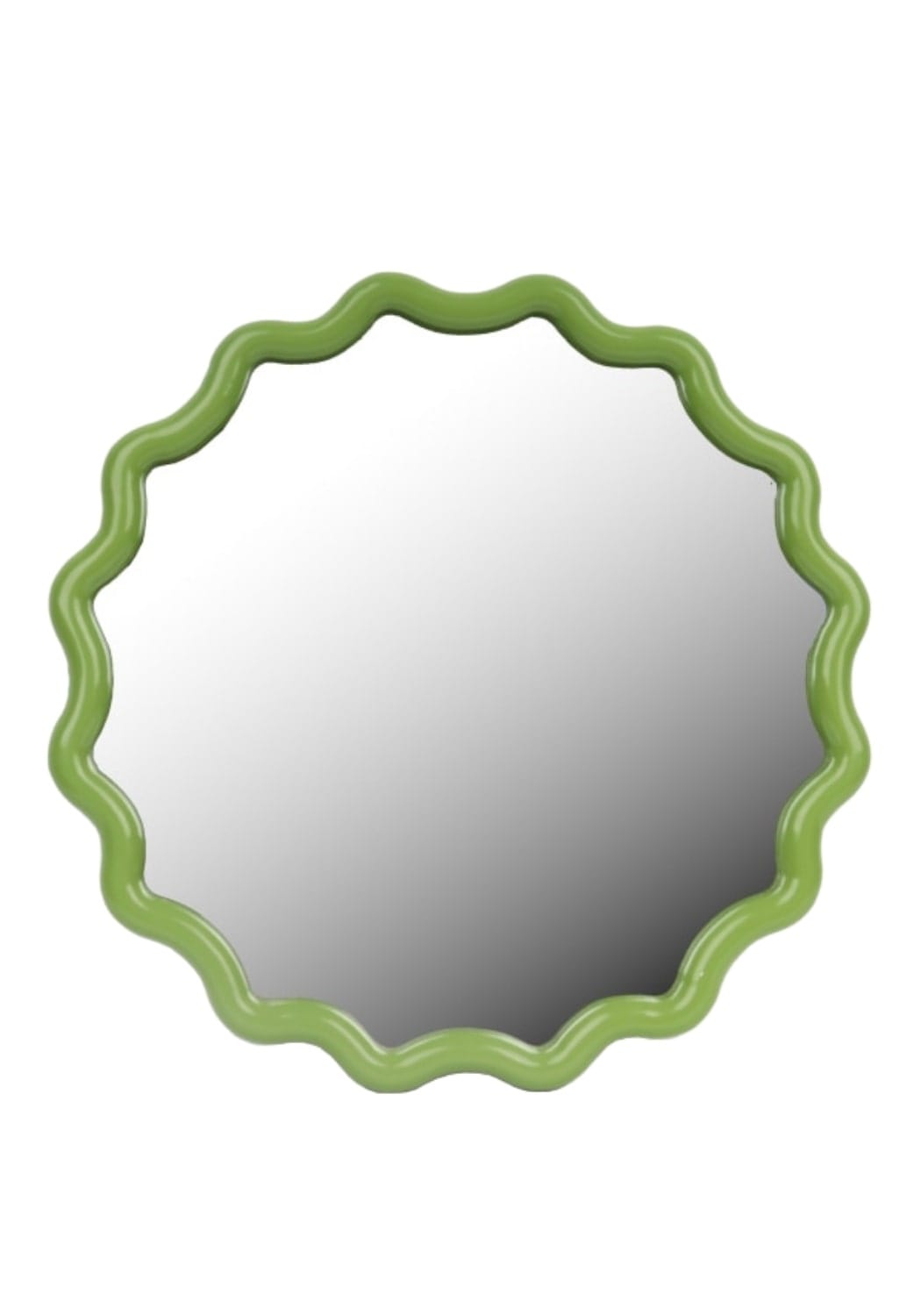 Daisy Scallop Mirror - Lime