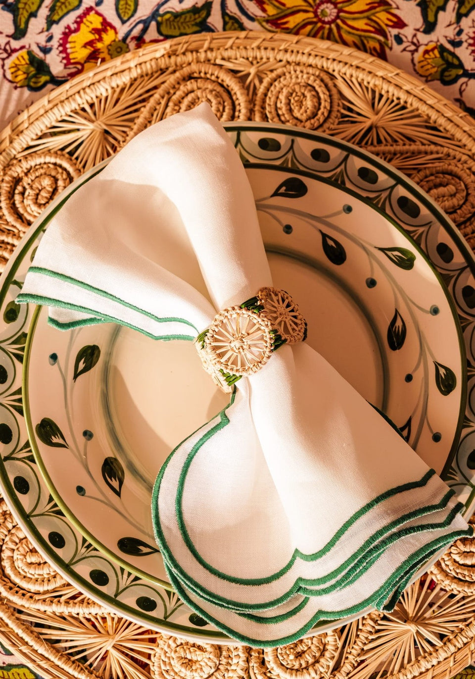 Atlántico Iraca Woven Napkin Ring, Natural