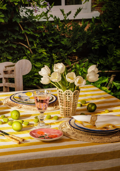 Atlántico Iraca Woven Napkin Ring, Yellow