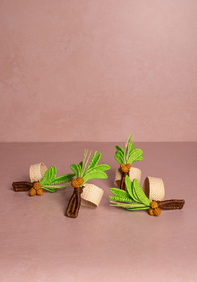 Atlantico Palm Tree Napkin Ring, Green
