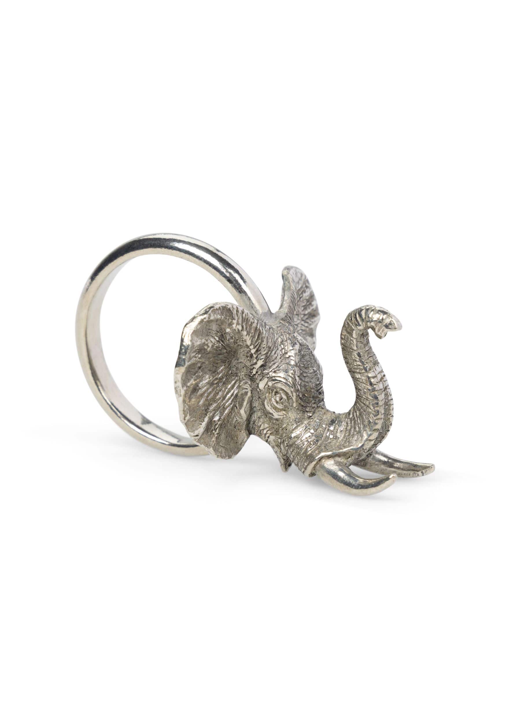 Napkin Ring Elephant Safari Pewter Napkin Ring - Set of 4