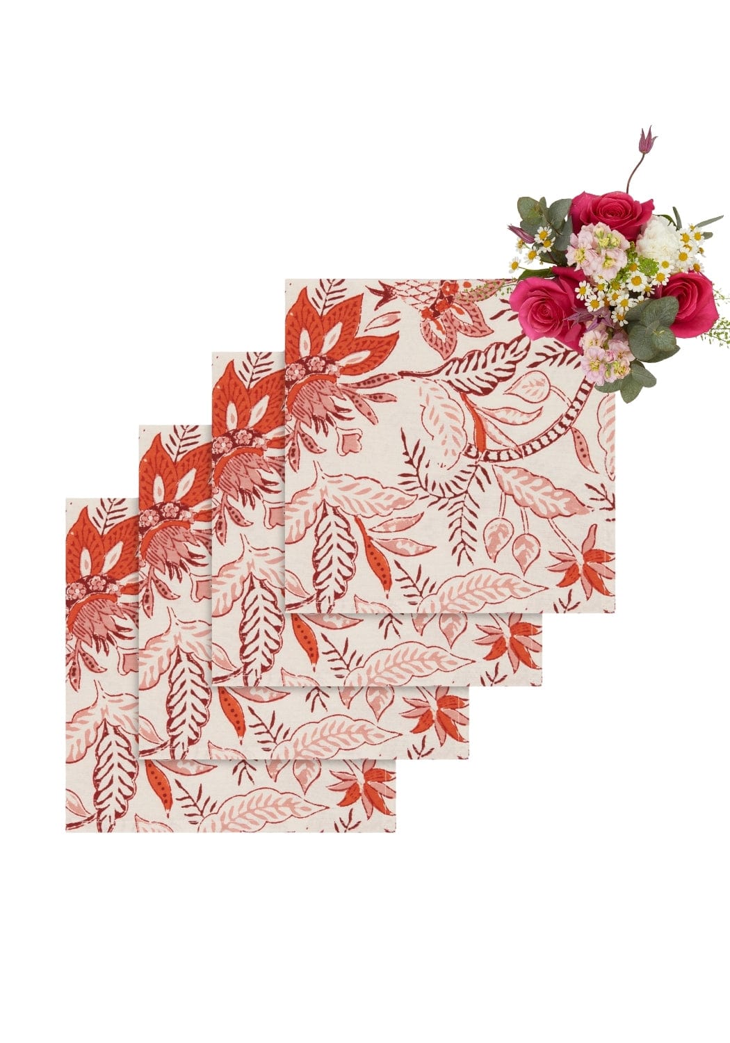 Bossa Nova Table Napkin Red - Set of 4