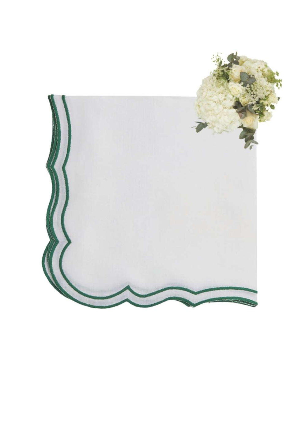Napkins Hortensia Green Napkins - Set of 4