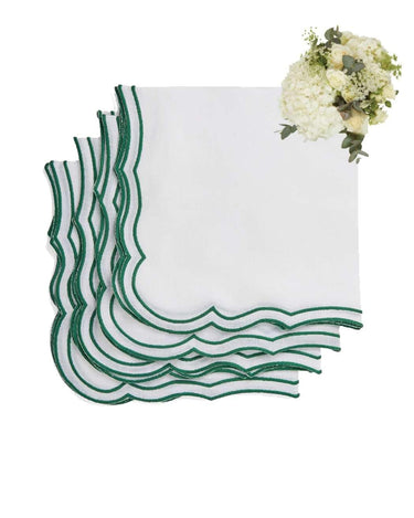 Hortensia Green Napkins - Set of 4