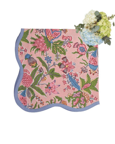 Lilly Rose Scalloped Napkins - Set of 4