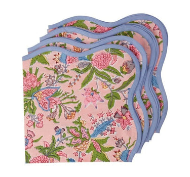 Lilly Rose Scalloped Napkins x 4
