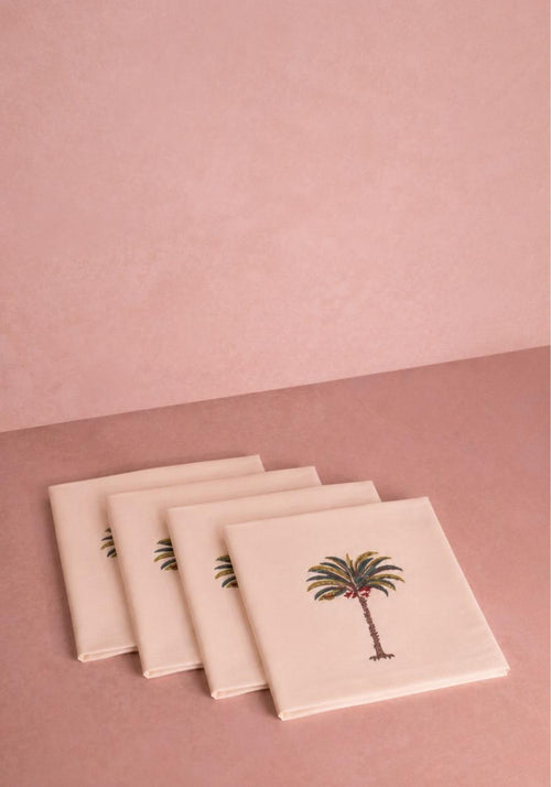 Palm Tree Table Napkin - I Dream of Genie - Set of 4