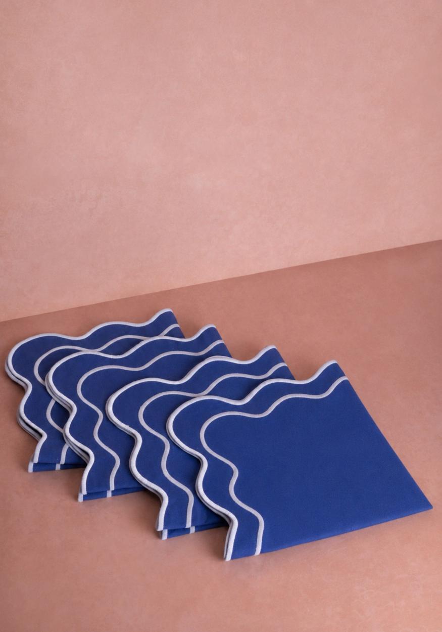 The Santorini Scallop Napkin- Set of 4