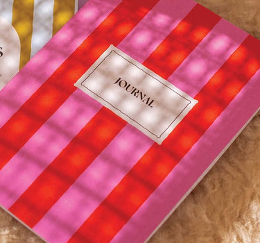 A5 Lined Notebook | Hot Pink Stripe