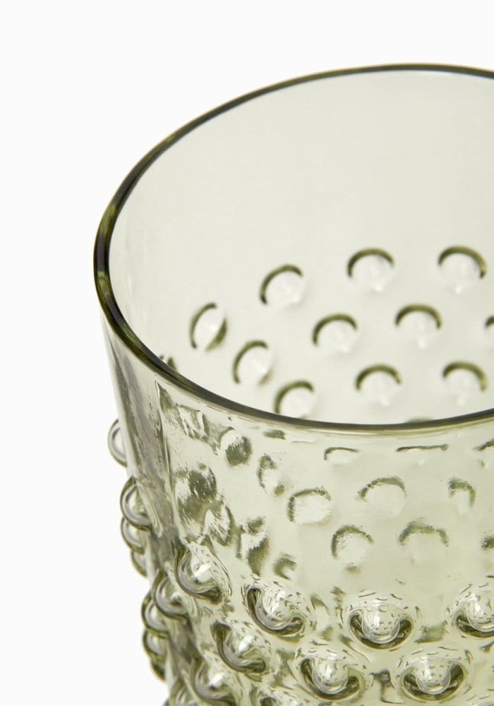 Olive Green Dew Drop Tumblers - Set of 4 - Casa by Josephine Jenno