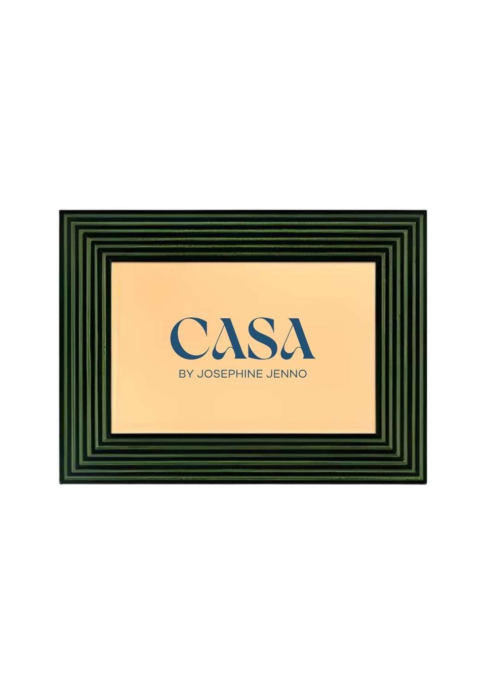 Olive Green Dream Striped Photo Frame 6x4" - Casa by Josephine Jenno