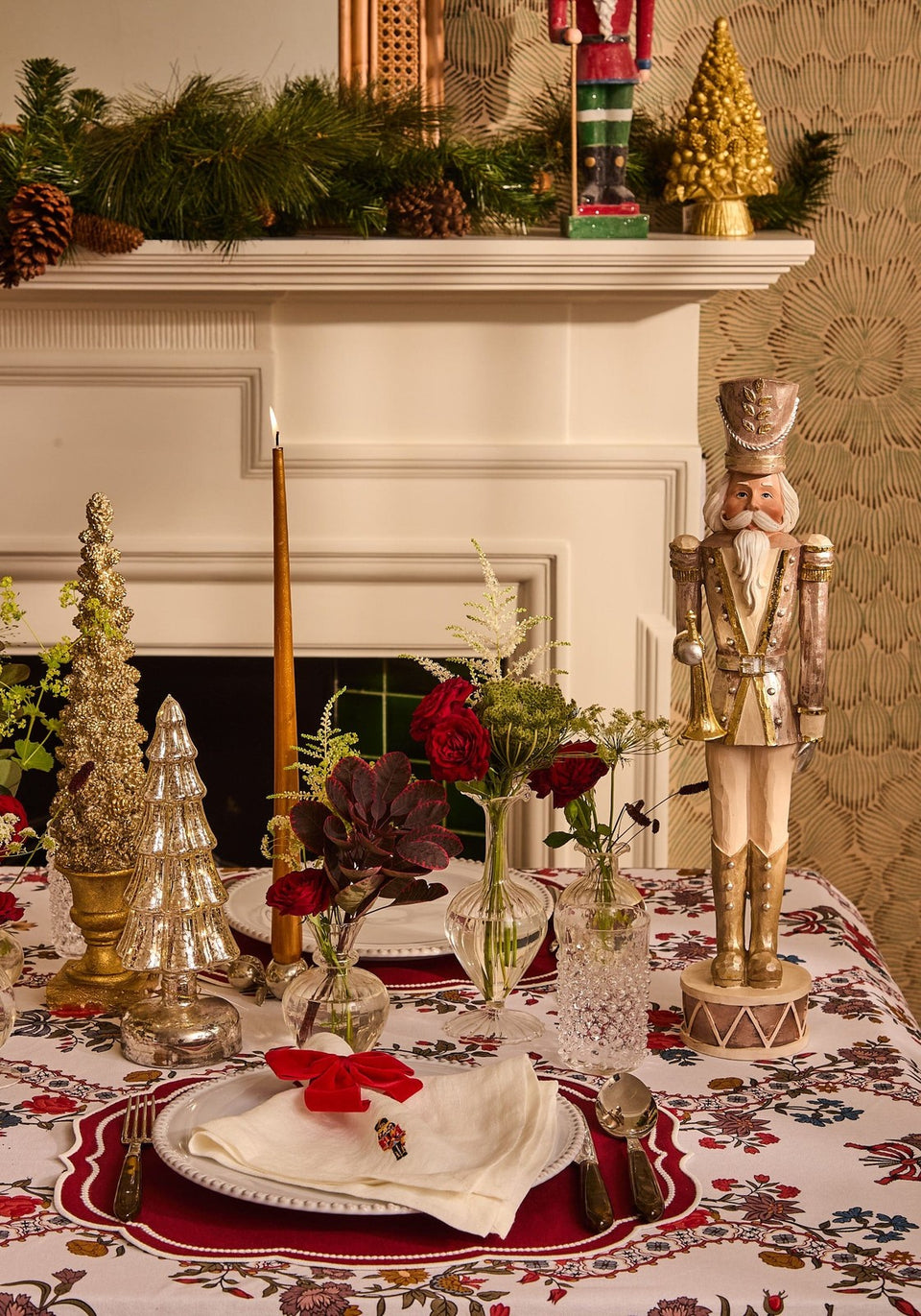 Frederic Rose Gold Glitter Nutcracker 52cm high