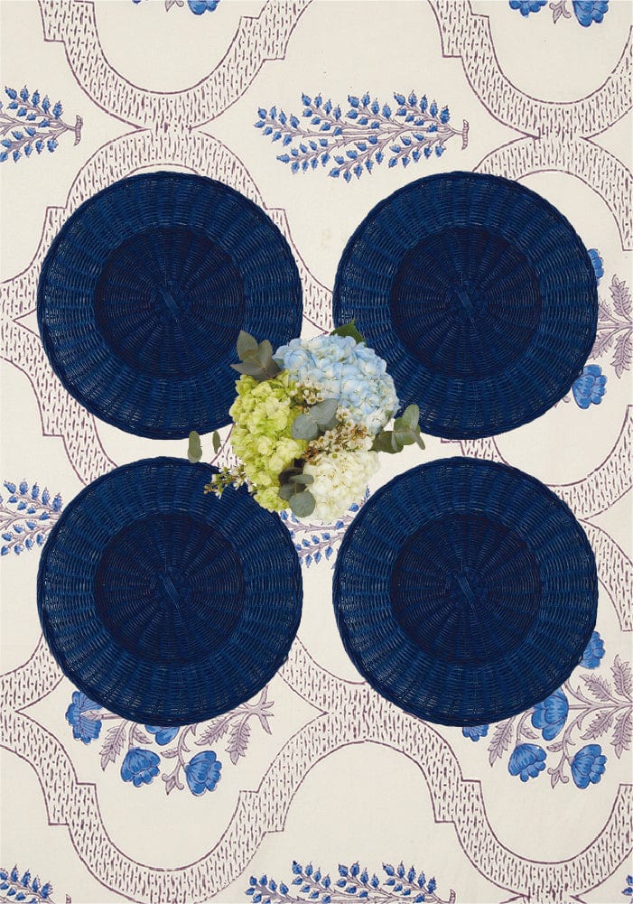 Oversized Blue Placemats - Set of 4 - Casa by Josephine Jenno