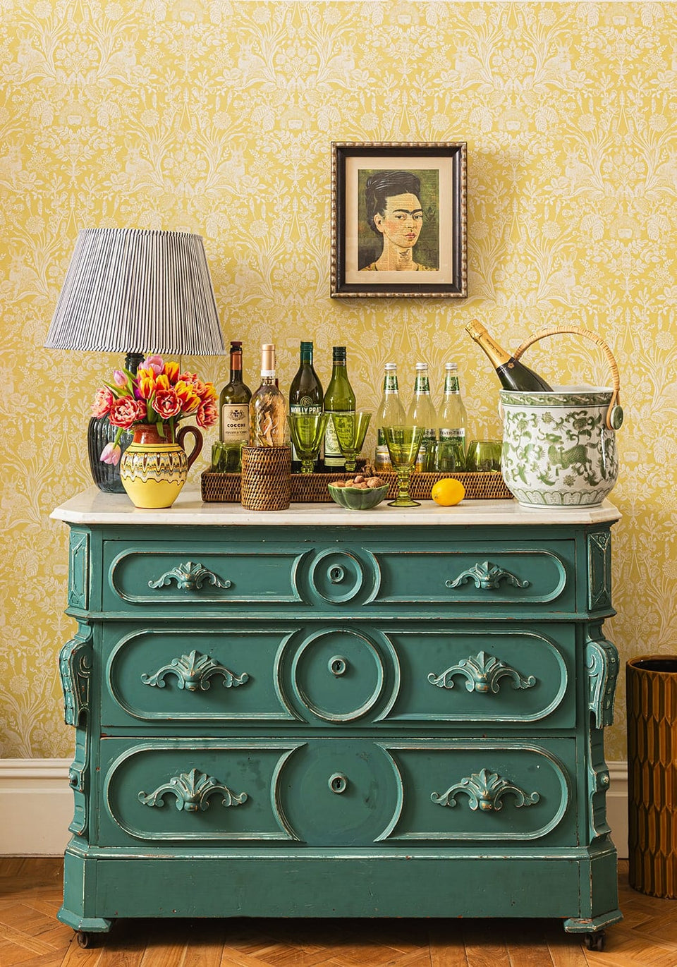 Pair of Square Rattan Trays in Classic Brown - Casa by Josephine Jenno