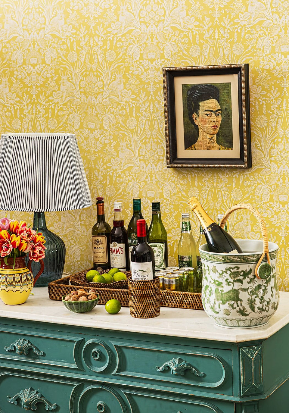 Pair of Square Rattan Trays in Classic Brown - Casa by Josephine Jenno