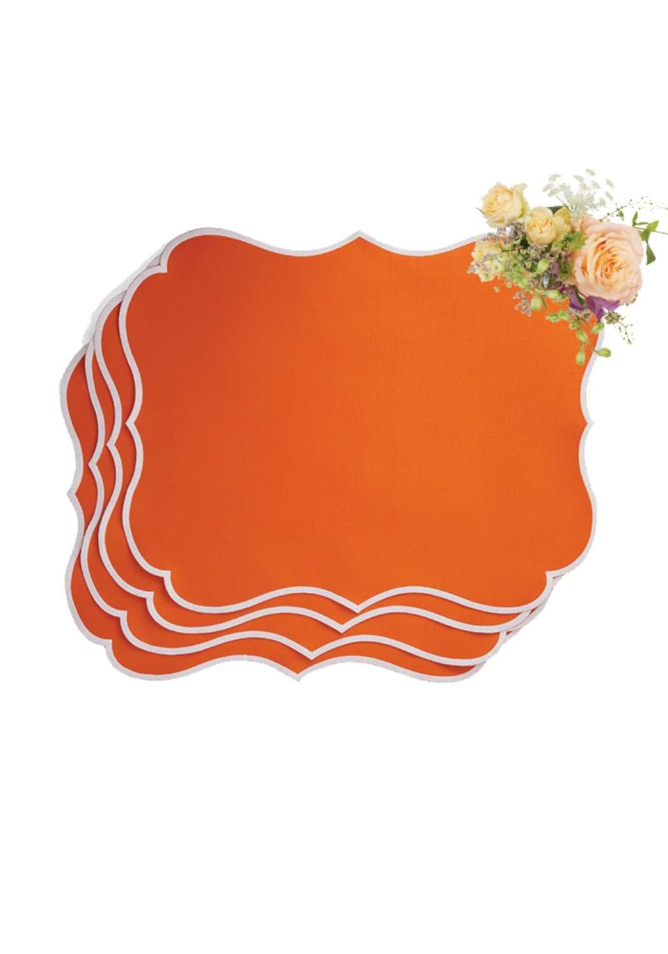 Papaya Coloured Placemats - Set of 4 - Casa by Josephine Jenno