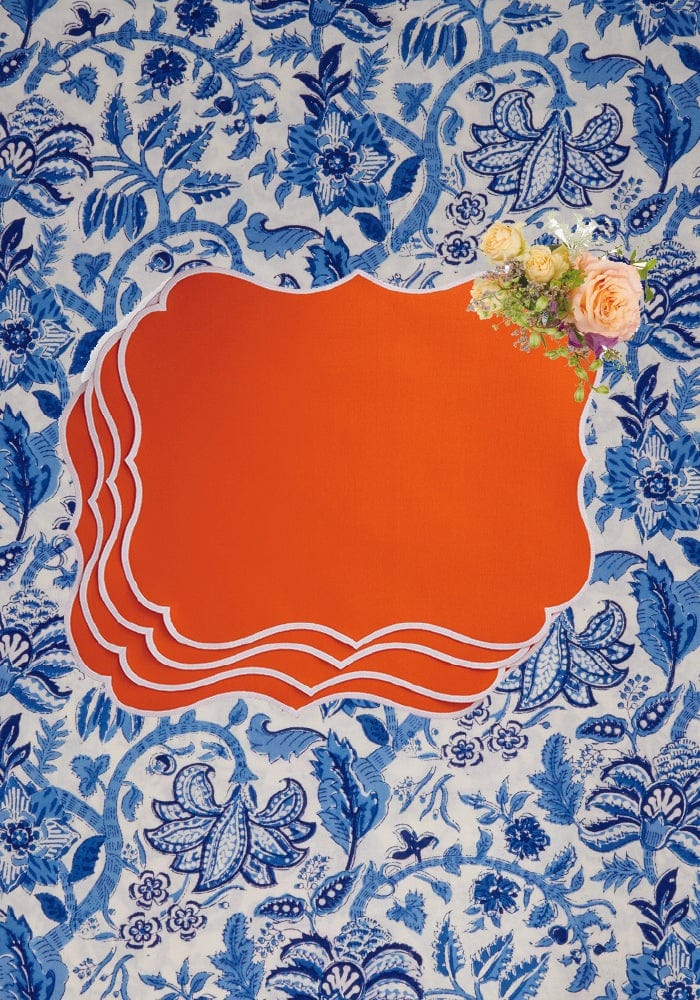 Papaya Coloured Placemats - Set of 4 - Casa by Josephine Jenno